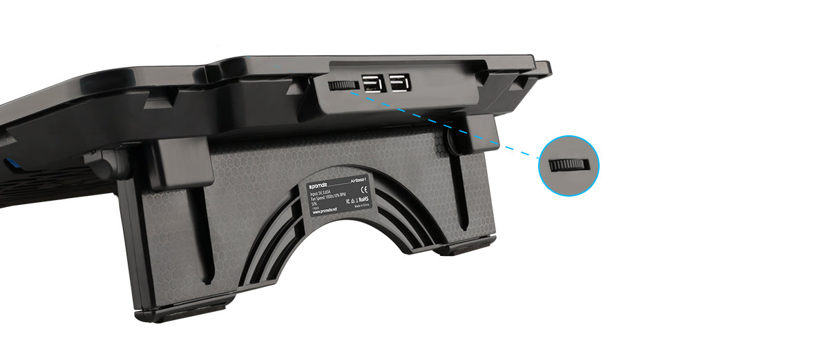 Adjustable Fan Power with LED Indication