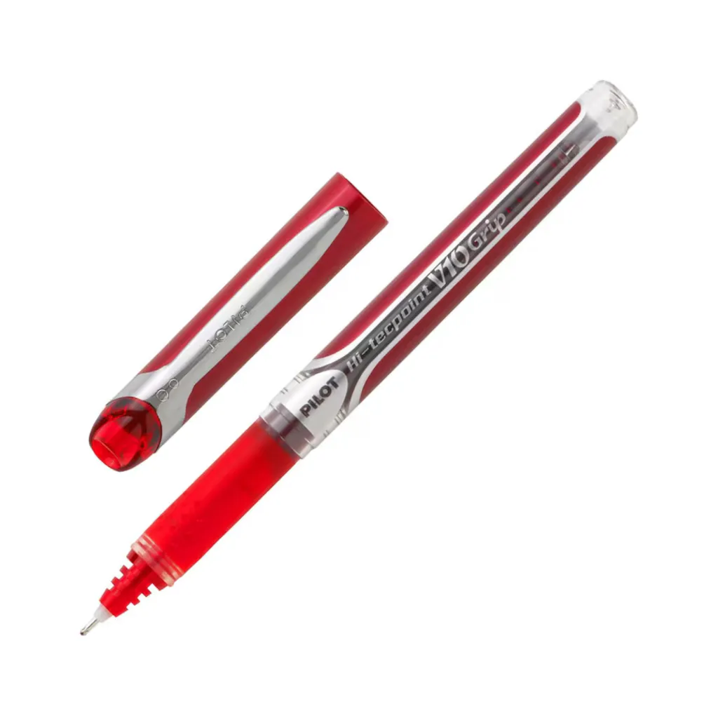 Pilot V10 Grip 0.1mm Tip, Red 1 .webp