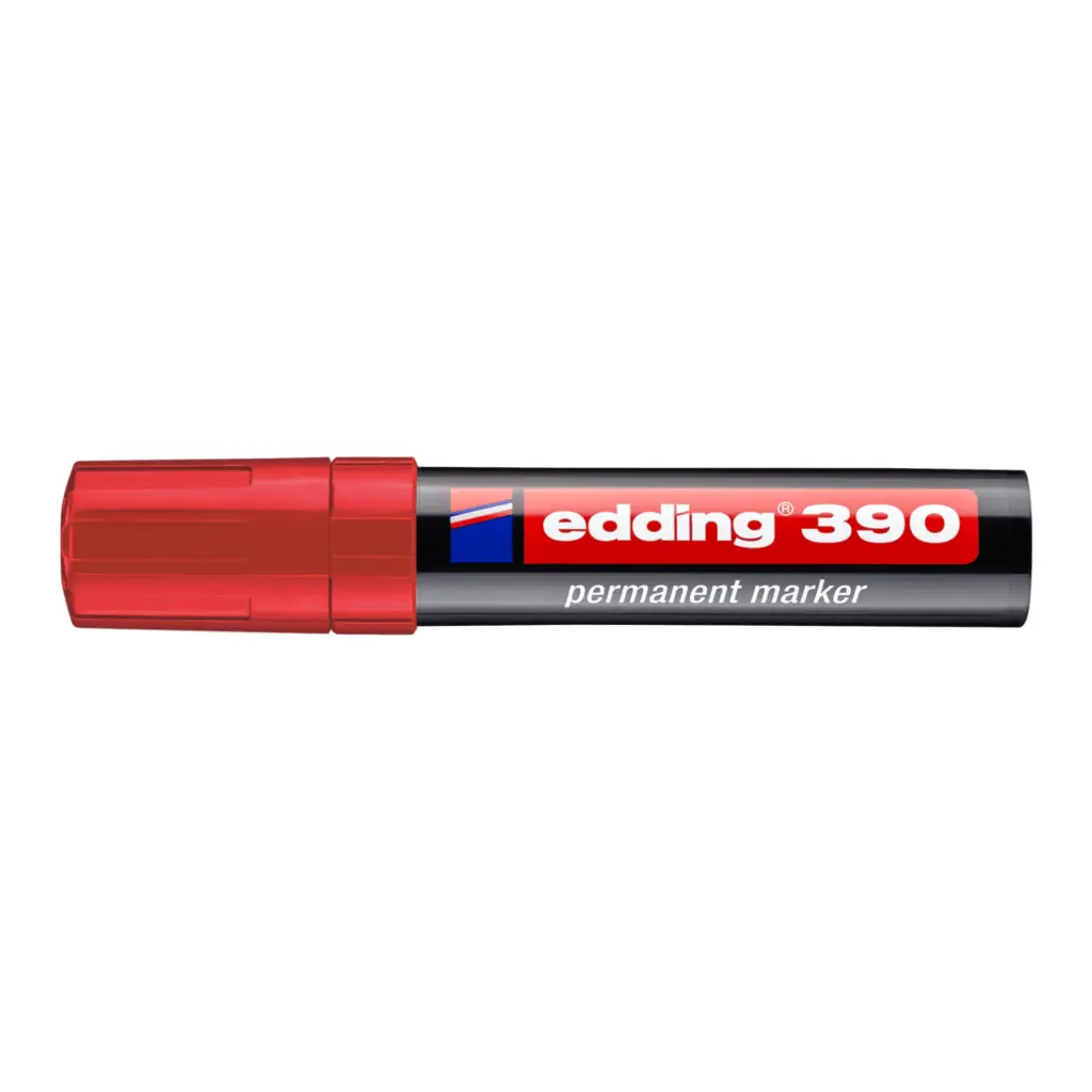 Edding 390 Permanent Marker - RED Large Marking2.webp