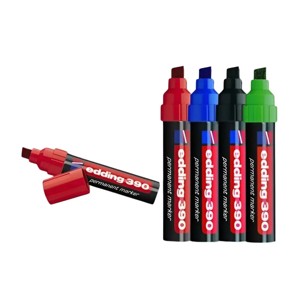 Edding 390 Permanent Marker - RED Large Marking3.webp