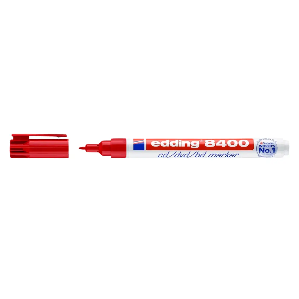 Edding 8400 CDDVD Marker red3.webp