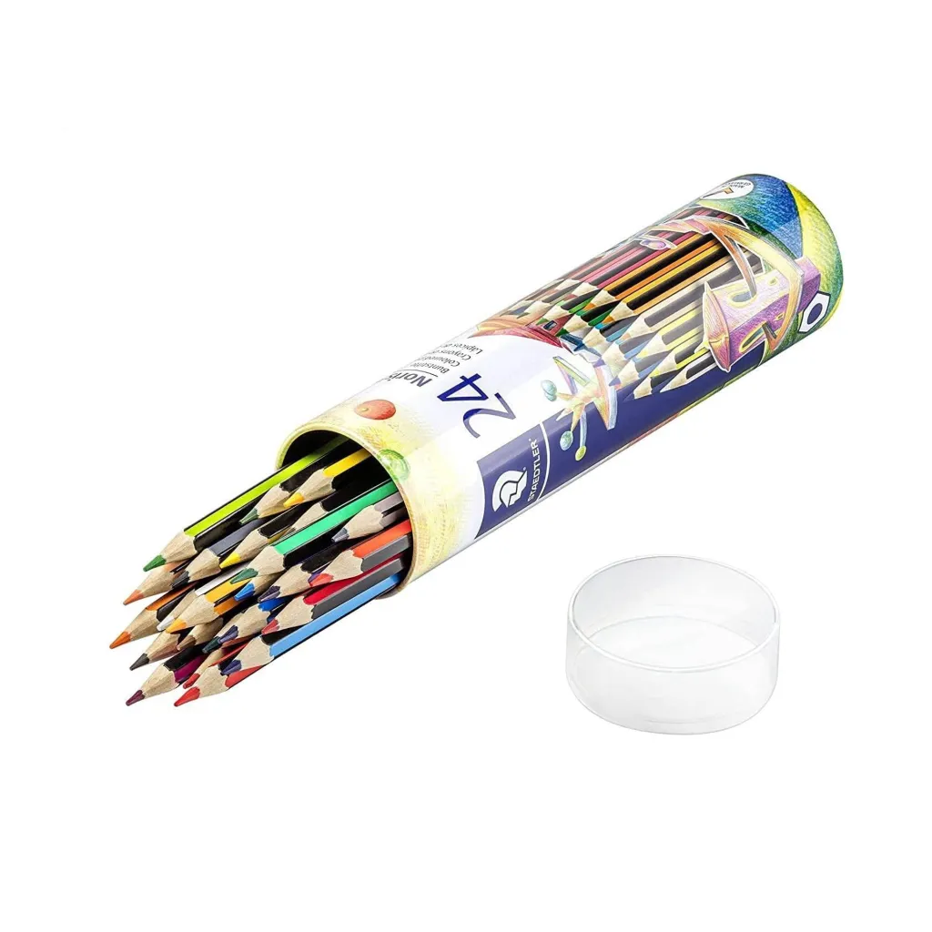 Staedtler Metal Tin Containing 24 Colored Pencils In Assorted Colors.webp