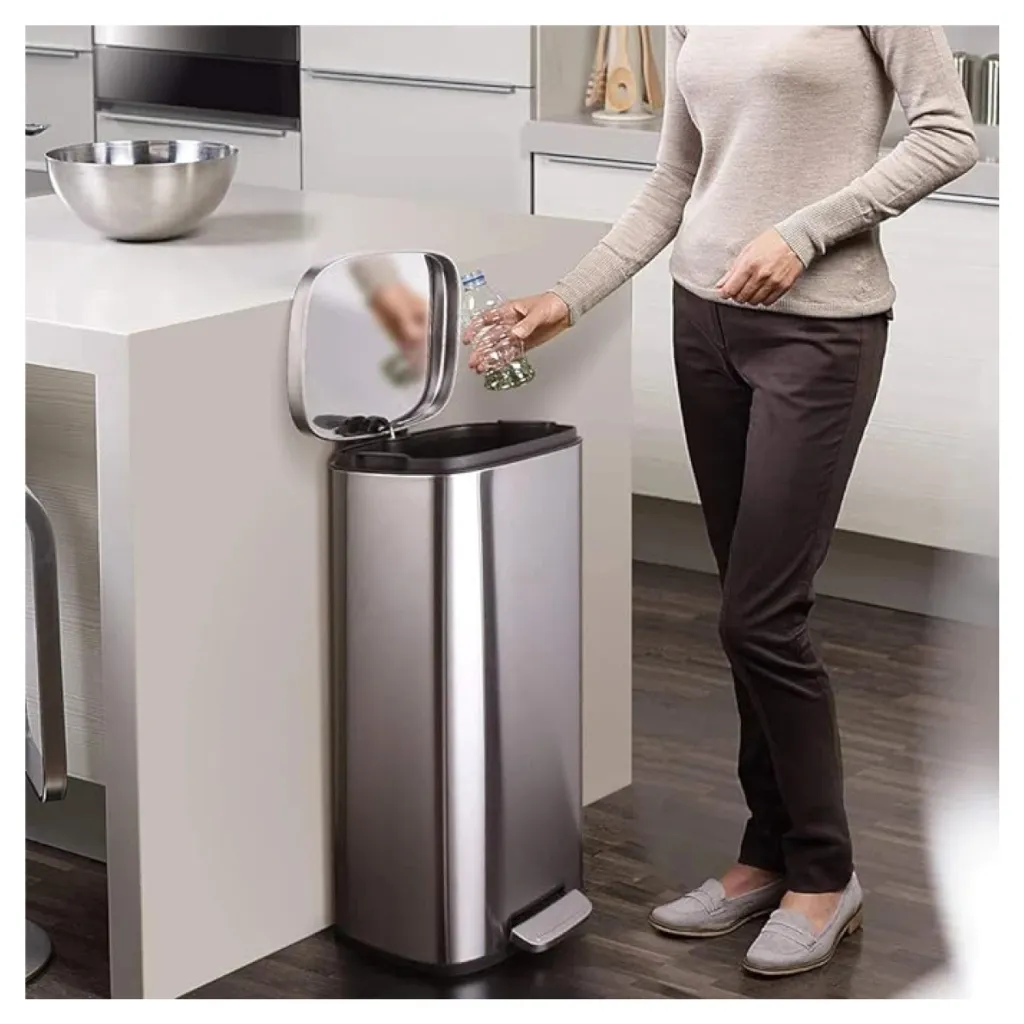 Stainless Steele Rectangular Waste Bin 30L (1).webp