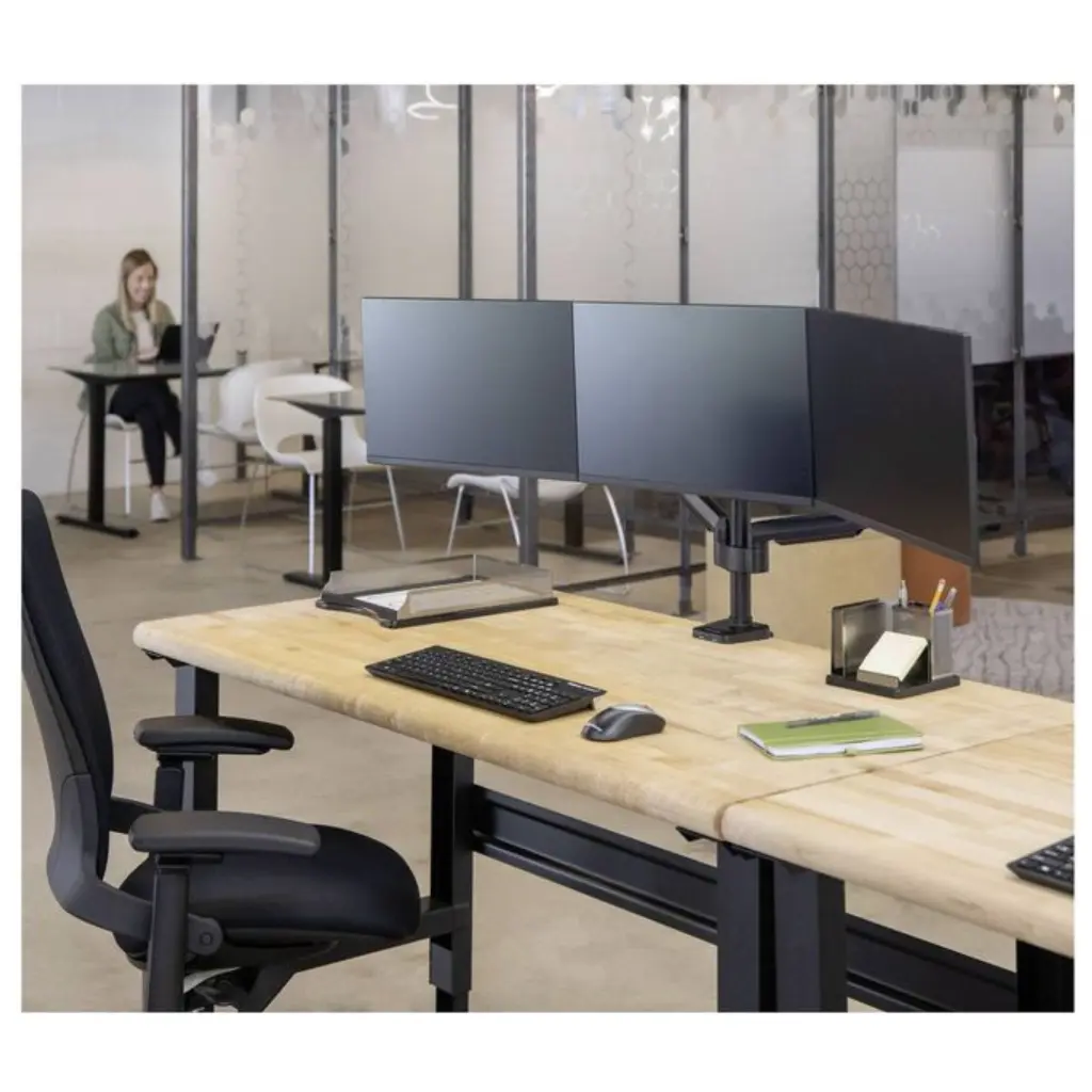 Fellowes Platinum Series Adjustable Triple Monitor Arm 6.webp