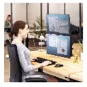 Fellowes Platinum Series Dual Stacking Adjustable Monitor Arm 5.webp