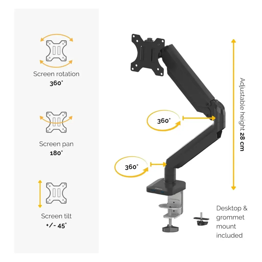 Fellowes Platinum Series Single Adjustable Monitor Arm 3.webp