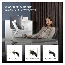 Fellowes Platinum Series Single Adjustable Monitor Arm - White 3.webp