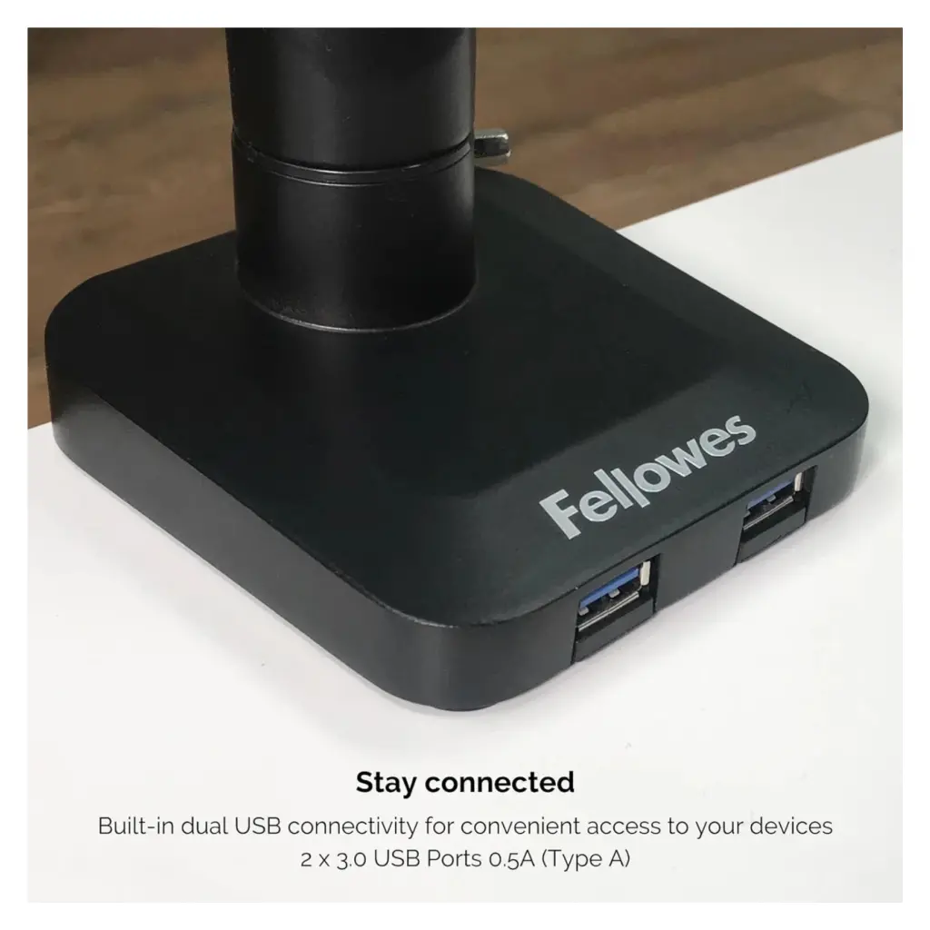 Fellowes Platinum Series Adjustable Single Monitor Arm 5.webp