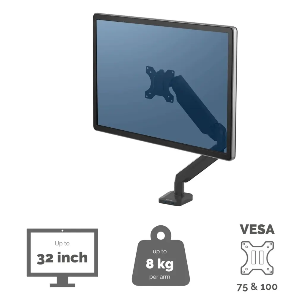 Fellowes Platinum Series Adjustable Single Monitor Arm 2.webp
