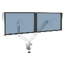 Fellowes Platinum Series Adjustable Dual Monitor Arm - White 4 .webp
