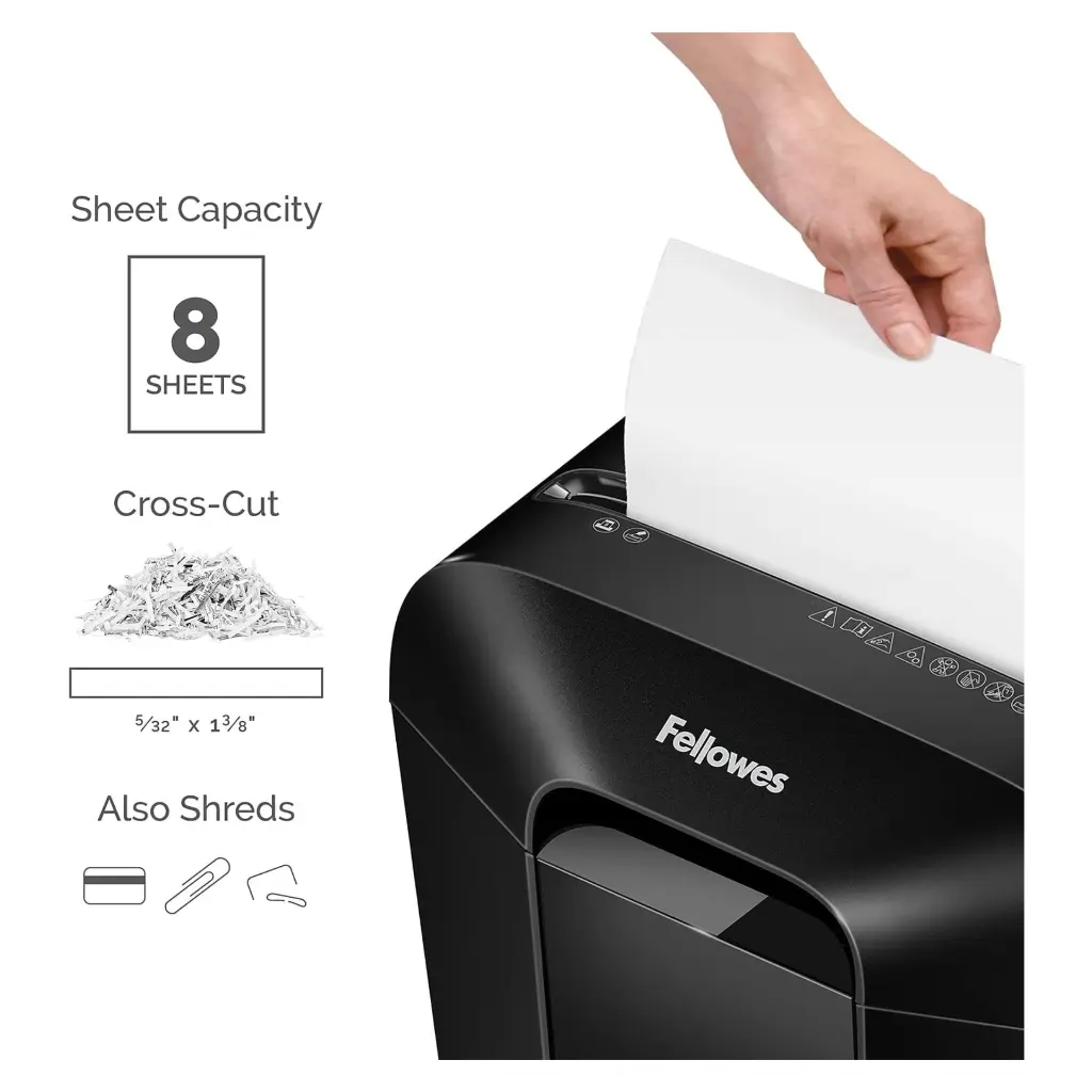 Fellowes Powershred LX45 Shredder, Cross Cut, Shreds 8 sheets 4 .webp