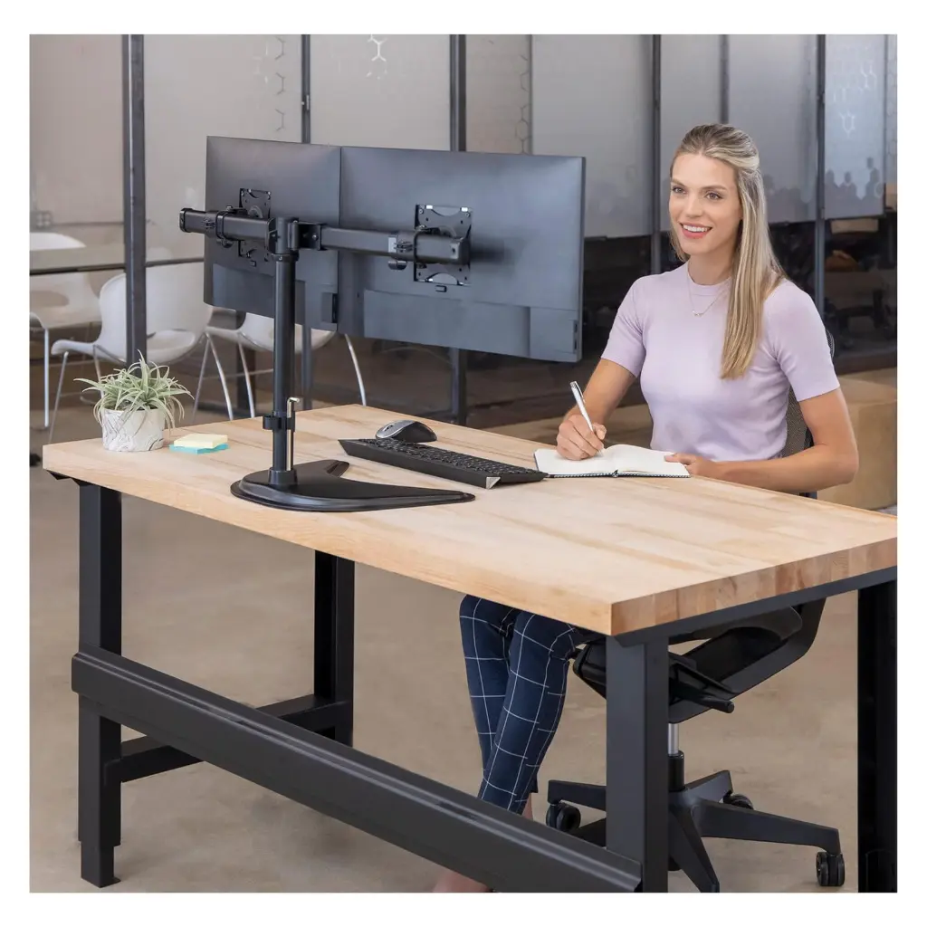 Fellowes Professional Series Free-Standing Dual Horizontal Monitor Arm 6 .webp