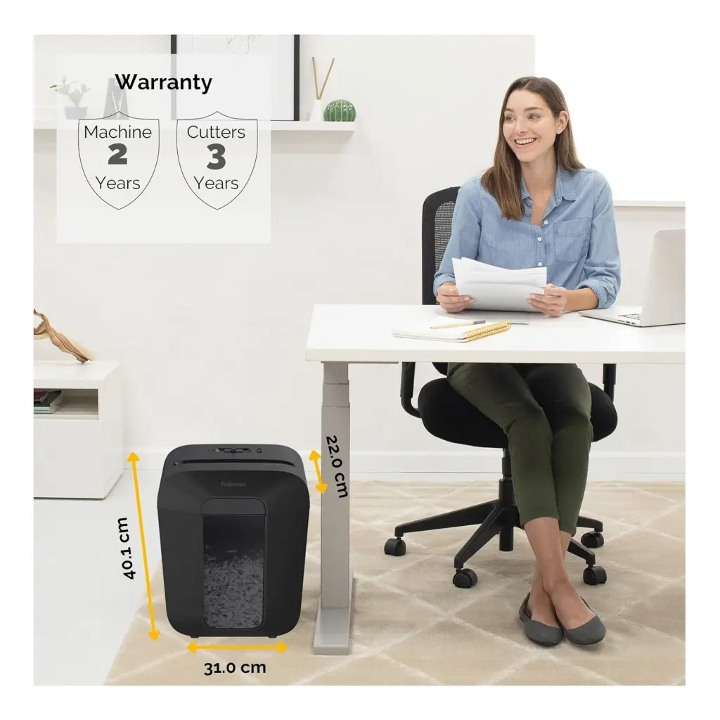 Fellowes Powershred LX50 Shredder, Cross Cut, Shreds 9 Sheets 6.webp