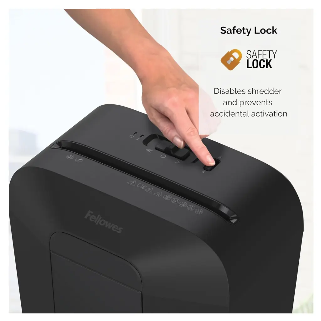 Fellowes Powershred LX50 Shredder, Cross Cut, Shreds 9 Sheets 4.webp