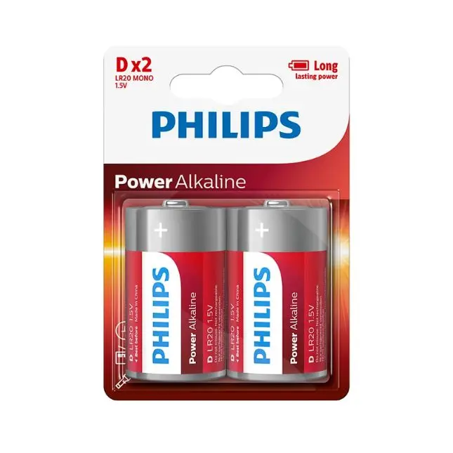 Philips Batteries Power Alkaline D