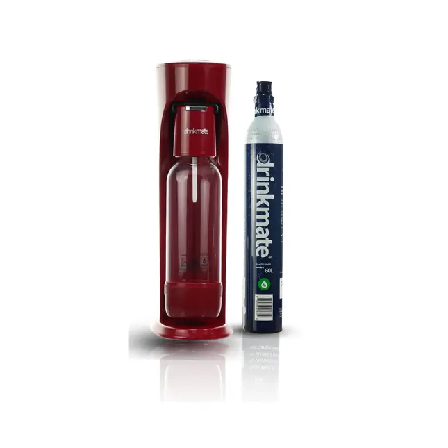 Drinkmate soda machine, red