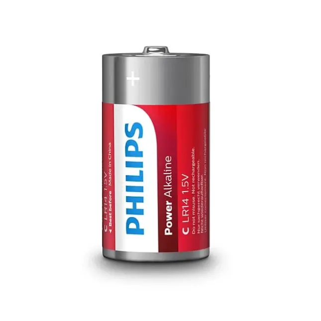 Philips Batteries Power Alkaline C (2 Pack)