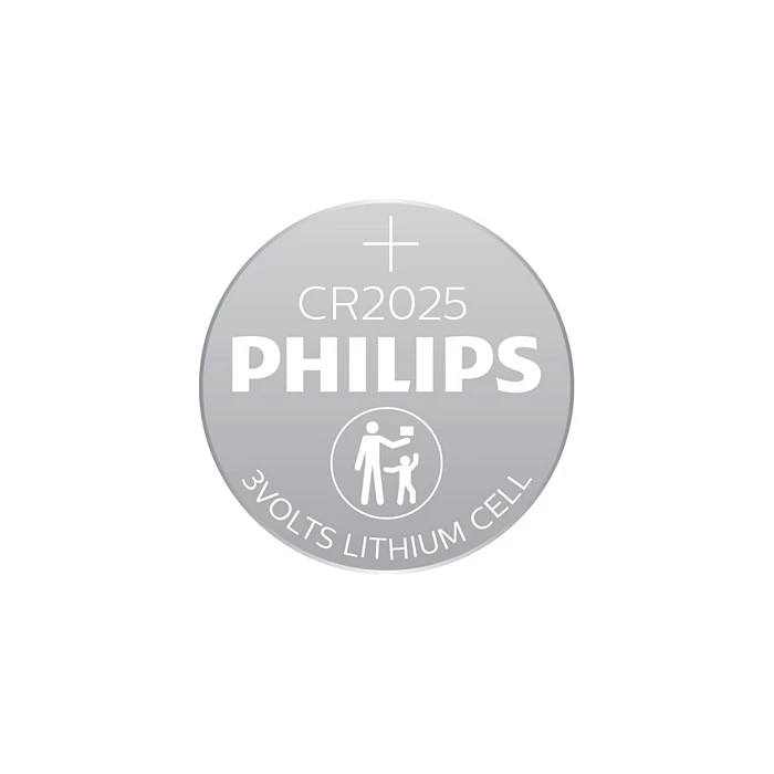 Philips Batteries Lithium Coin CR2025 (5 Pack)