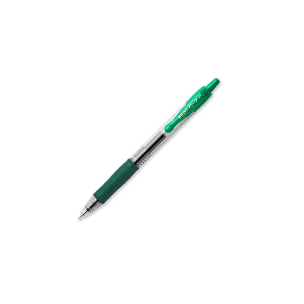 Pilot G-2 Gel Ink Rollerball pen 07 Tip, Green