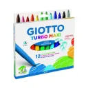 GIOTTO Turbo Maxi Super Washable Felt Tip Fibre Pens, Large Nib 5mm, Pack o 12