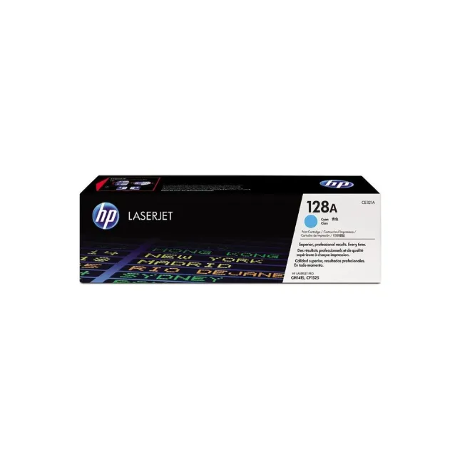 HP 128A Original LaserJet Toner Cartridge (CE320A) Cyan