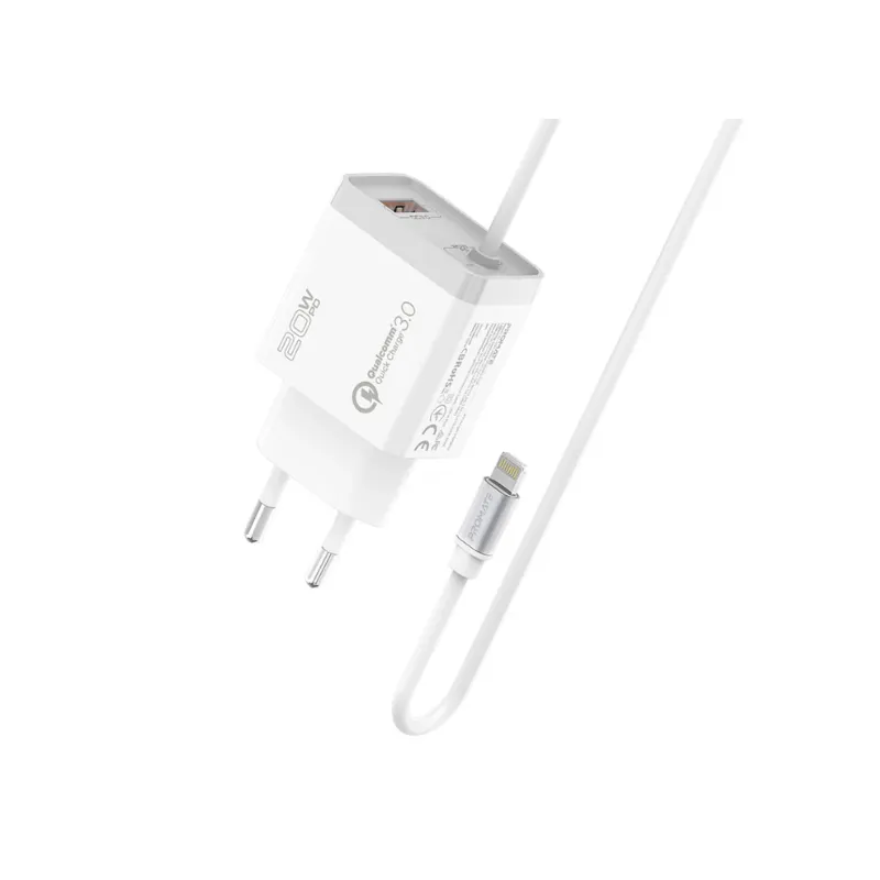 Promate Icharge-PDQC3.EU-WT Charger