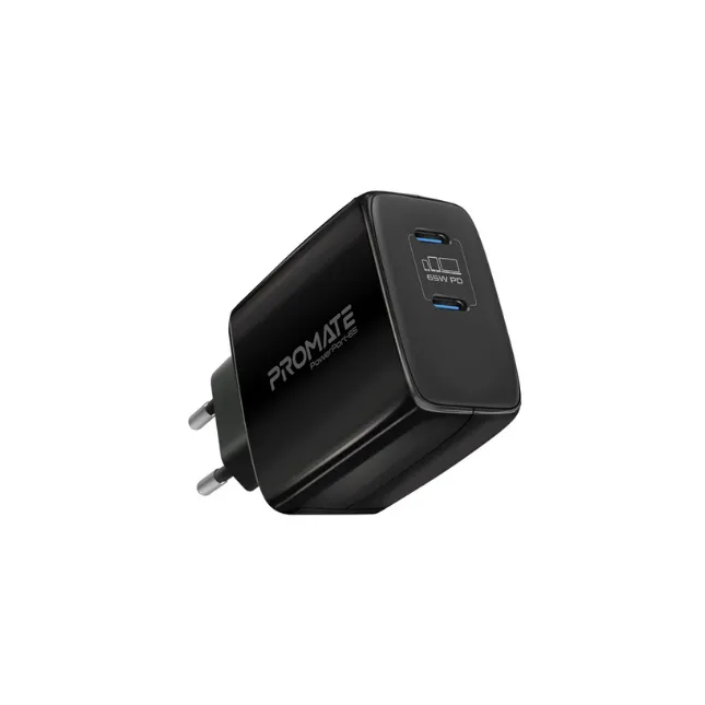 Promate PowerPort-65W Charging Adapter, Black