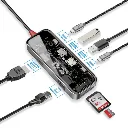 Promate Transhub-Mini, USB-C Hub 8-in-1