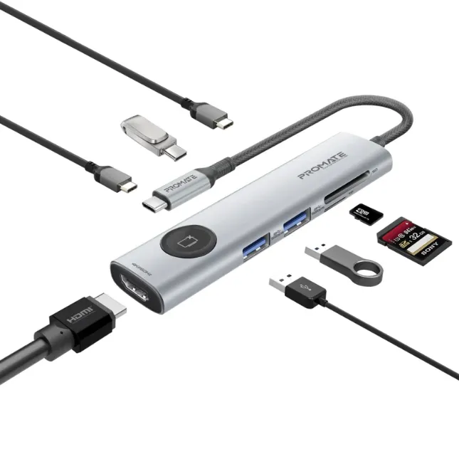 Promate ComandHub-Lite,  USB-C Hub