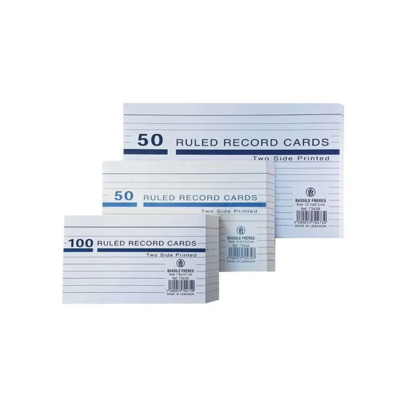 Record Cards Lines 165g/ Meduiem- White