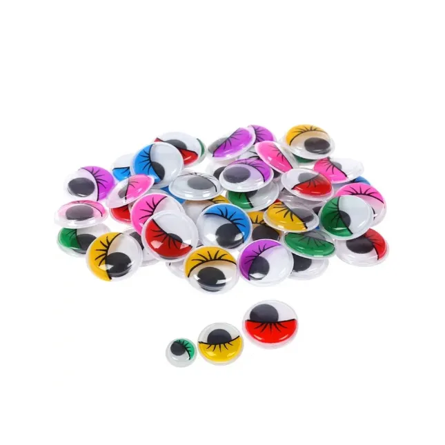 Wiggle Googly Eyes, Self Adhesive, Small Size 20 Pieces, Multi Colours