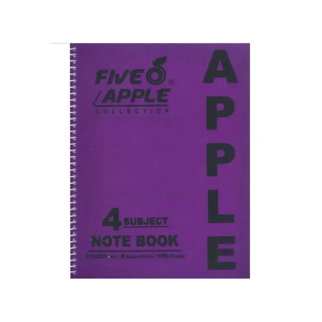 Five Apple Note Book A4 4 Subjects