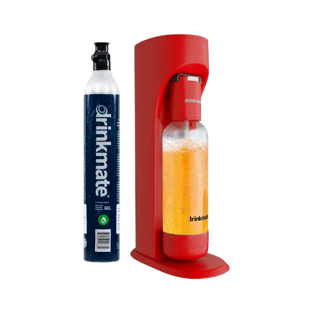 Drinkmate Soda Machine Countertop, Red