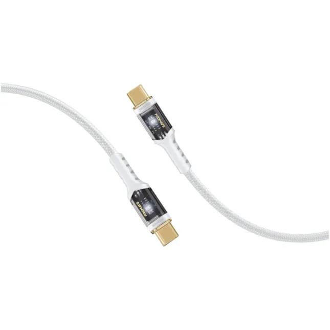 Promate LucidLine-CC200.White, Data Sync & Charge Cable