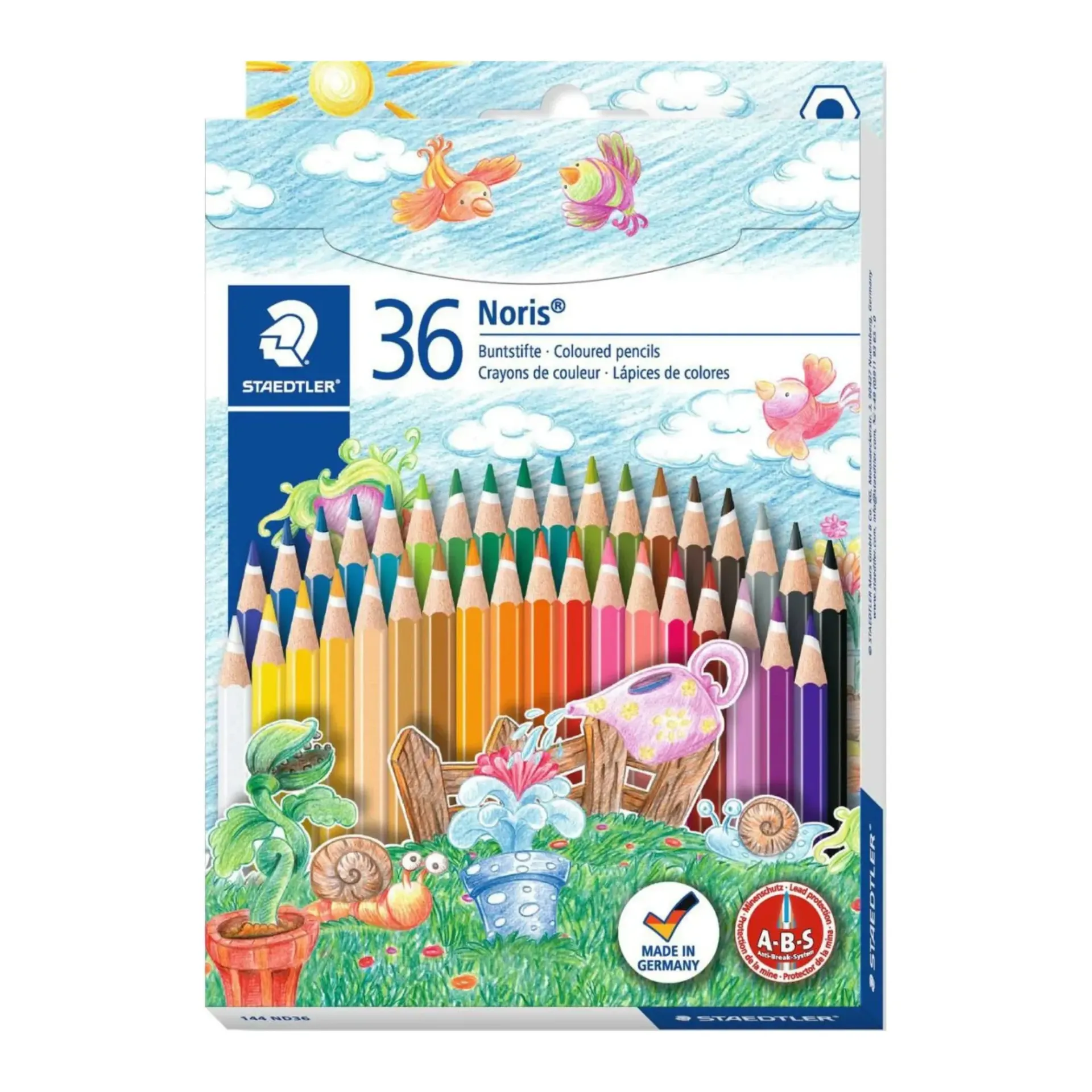 Staedtler 144 ND36 Noris Club Coloured Pencil, Assorted Colours, Pack of 36