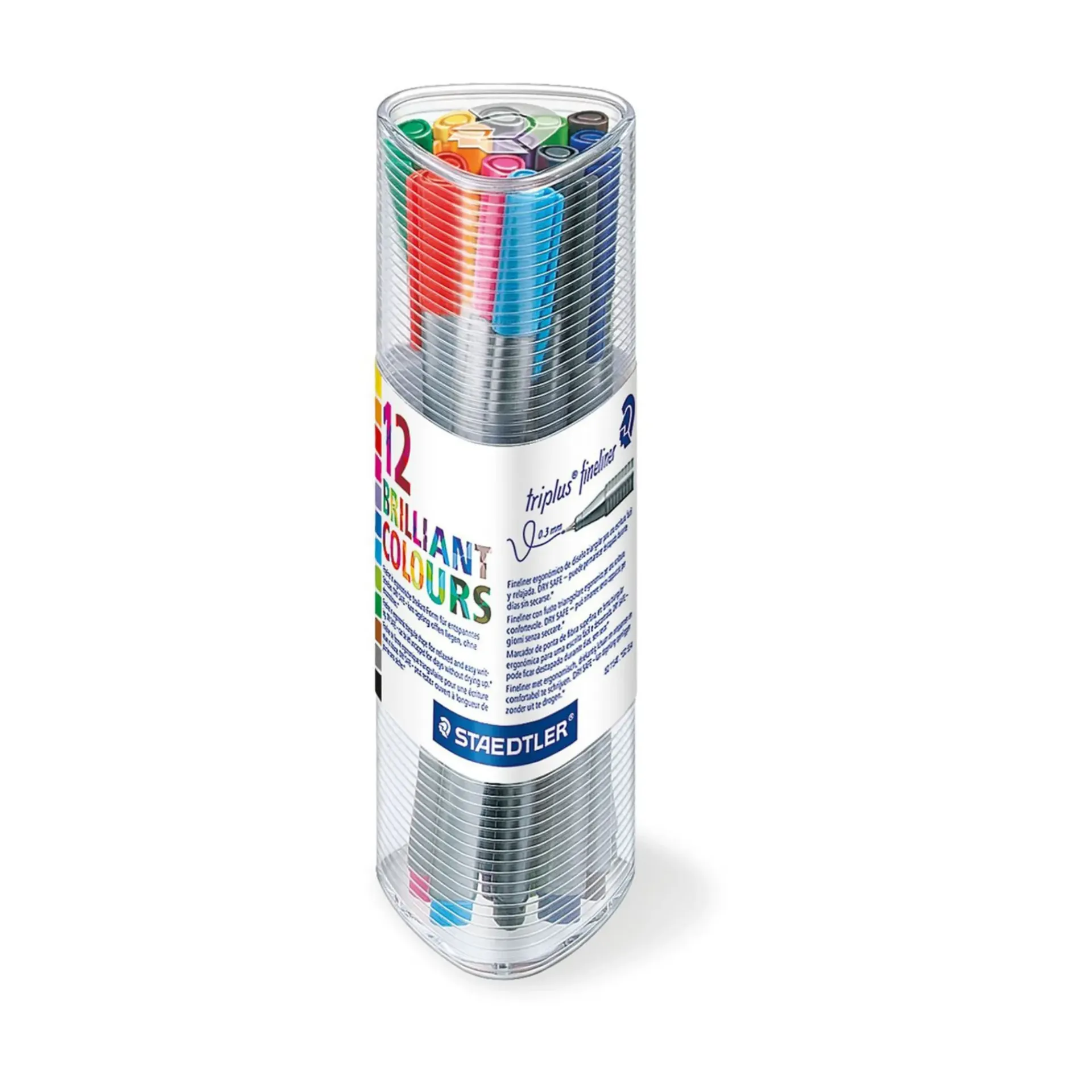 Staedtler Triplus Fineliner Multicolour Drawing Pen 0.3mm Pack Of 12  / 334 PR12