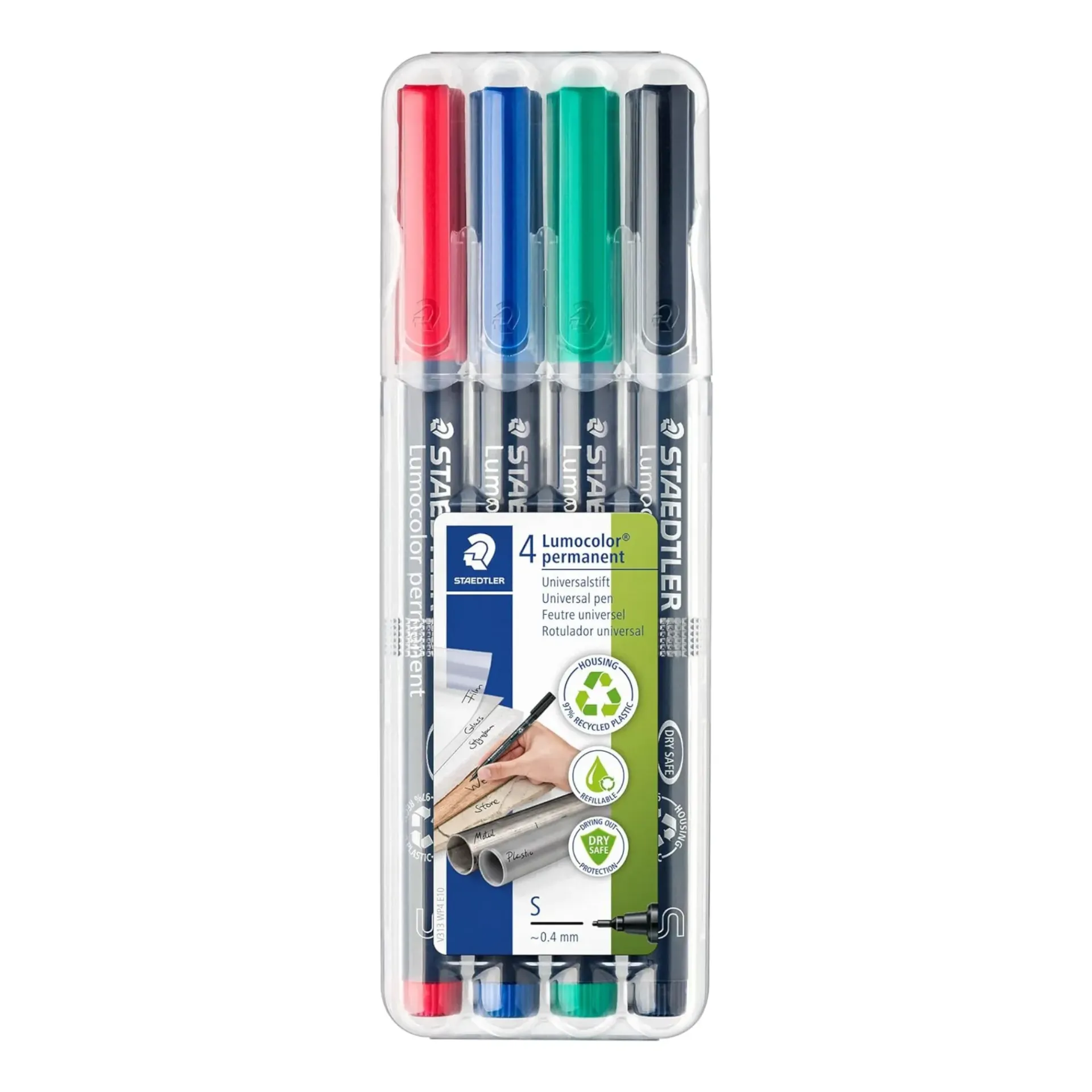 Staedtler Lumocolor Permanent Marker Pens Pack of 4