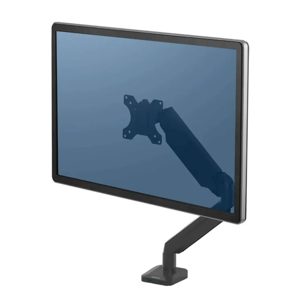 Fellowes Platinum Series Adjustable Single Monitor Arm - Black